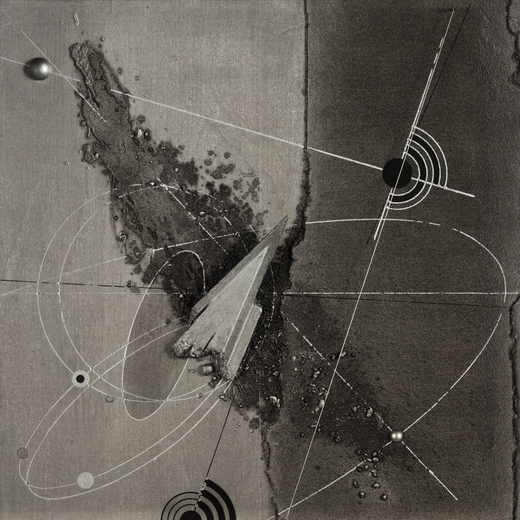 WALTER VALENTINI Pergola (Ps) 1928<br>Il silenzio del cielo, 2007<br>Tecnica mista e applicazioni su