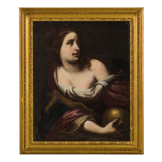 FRANCESCO BOTTI (attr. a) (Firenze, 1640 - 1710)<br>Maddalena<br>Olio su tela, cm 74X58