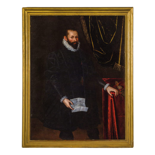 LAVINIA FONTANA   (Bologna, 1552 - Roma, 1614)<br>Ritratto di Raffaele Riario <br>Inscritto sulla le