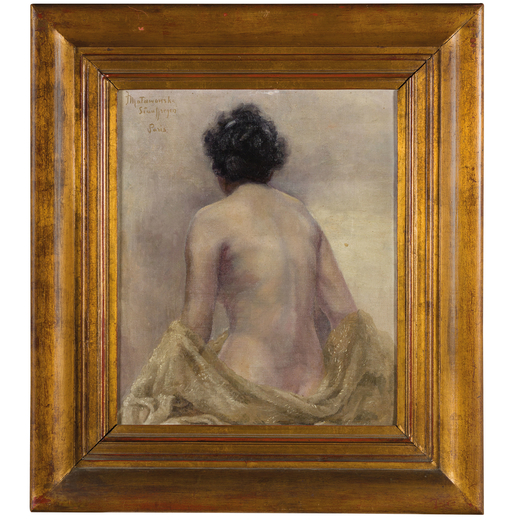 F. MATAWONSKA Attivo nel XIX-XX secolo<br>Nudo di donna<br>Firmato F Matawonska Paris in alto a sini