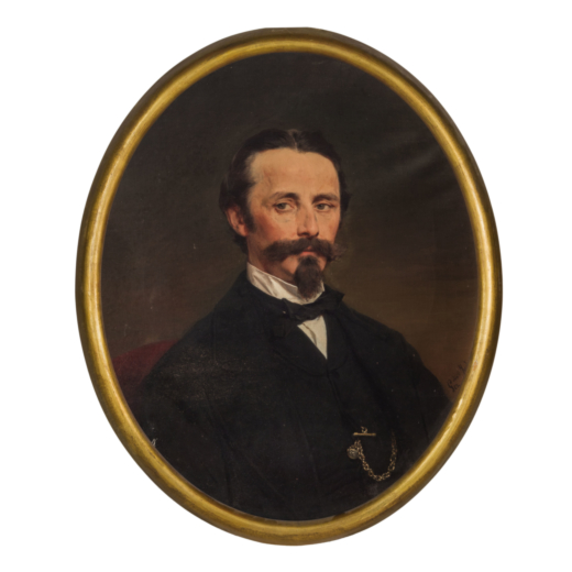 GEROLAMO INDUNO Milano, 1827 - 1890<br>Ritratto di giovane uomo<br>Firmato  Ger Induno e datato 1873