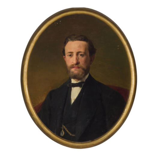 GEROLAMO INDUNO Milano, 1827 - 1890<br>Ritratto di nobiluomo <br>Firmato Ger Induno e datato 1873 in