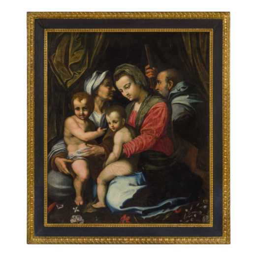 ANDREA DAGNOLO VANNUCCHI detto ANDREA DEL SARTO(seguace di) (Firenze, 1486 - 1530)<br>Sacra Famiglia