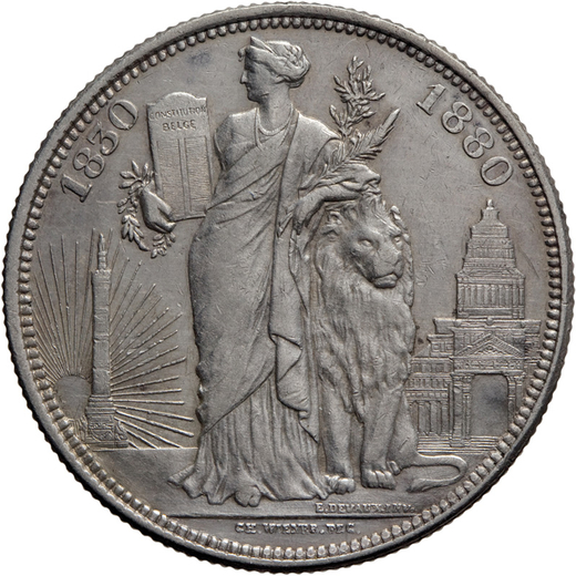 ZECCHE ESTERE. BELGIO. LOTTO DI DUE MONETE DA 5 FRANCHI (1873 E 1880)<br><br>Conservazione media SPL
