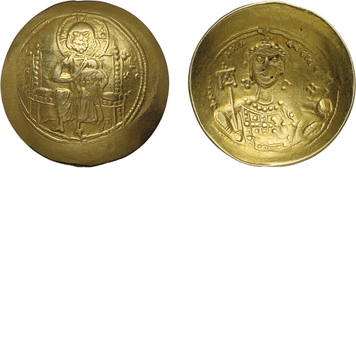 MONETE BIZANTINE. MICHELE VII (1071-1078). HISTAMENON NOMISMA SCIFATO Oro/Elettro, 4,25 gr, 25 mm. B