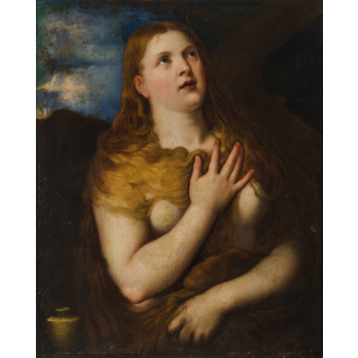 ALESSANDRO VAROTARI detto IL PADOVANINO (Padova, 1588 - Venezia, 1649)<br>Maddalena <br>Olio su tela
