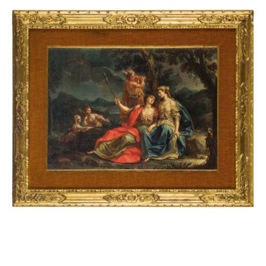 GIUSEPPE MARCHESI detto IL SANSONE (attr.a) (Bologna 1699 - 1771)<br>Diana<br>Olio su tela, cm 41X55