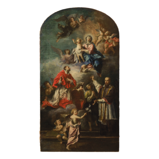 ROCCO COMANEDDI (attivo durante il XVIII e i primi anni del XIX secolo)<br>Madonna col Bambino e i s