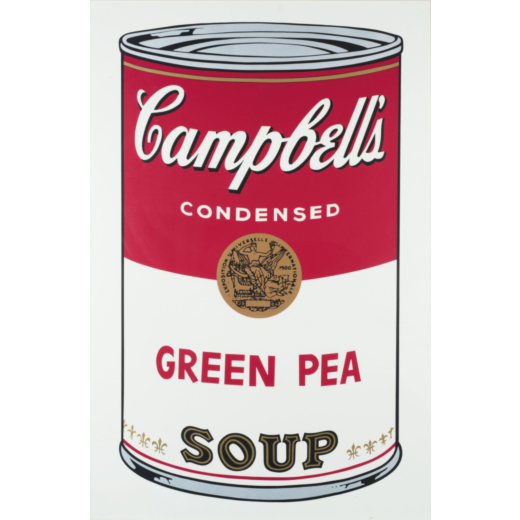 ANDY WARHOL  (Pittsburg 1928 - New York 1987)<br>Campbells Soup I - Green Pea Soup, 1968<br>Serigraf