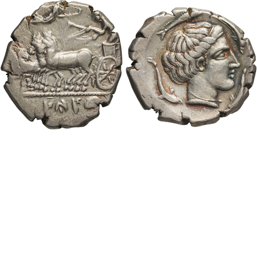 MONETE GRECHE. SICILIA. PANORMOS (CIRCA 400-390 A.C.). TETRADRACMA Argento, 17,51gr, 26x29 mm. Megli