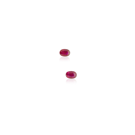 PAIRE DE RUBIS rubis de taille ovale,poids 3,01 cts avec certificat de linstitut de gemmologie GRS N