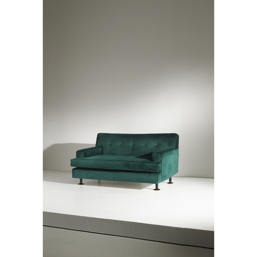 Marco Zanuso (1916-2001) Square<br>Sofa<br>Metal, lacquered, lacquered wood and fabric<br>Edited by 